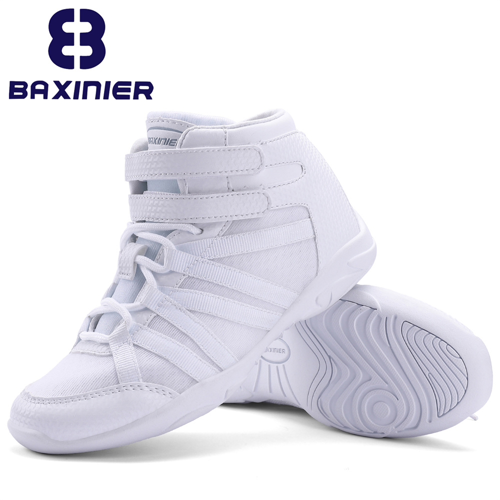 Women Shoes Tennis - BAXINIER Girls White High Top Cheerleading