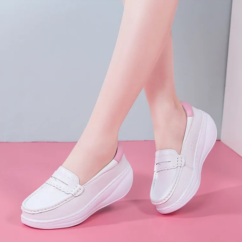 Women Shoes Tennis - 2025 White Pink Nurses Sneakers Slip