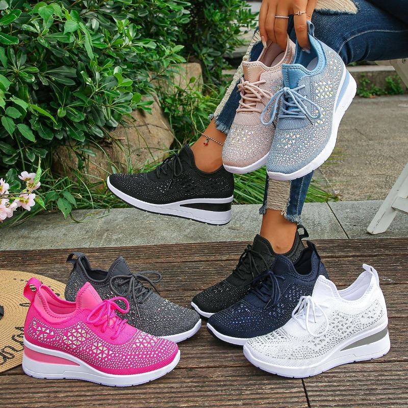 Women Shoes Tennis - Women Sneakers 2026 Mesh Breathable Shiny