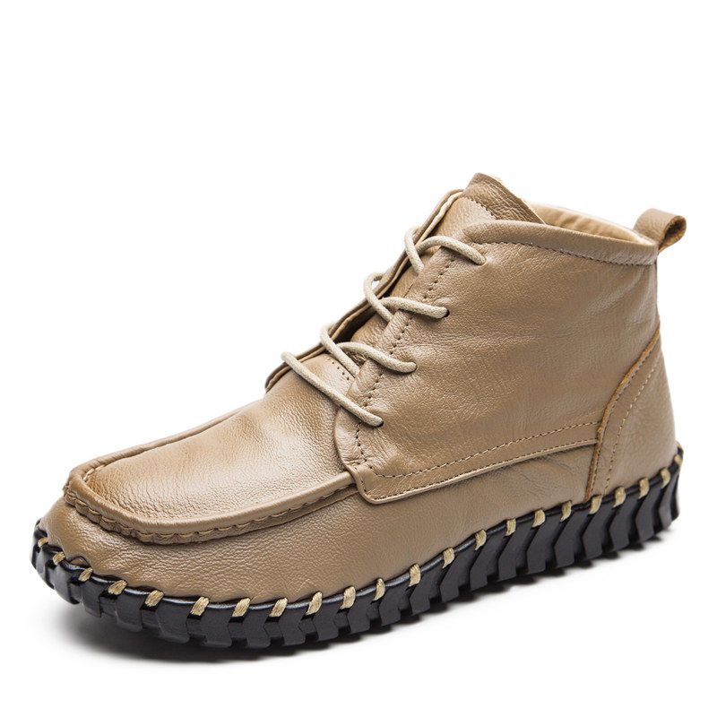 Real Leather Boots Women's Aut - огляд і ціна Oxford Lace Up Women