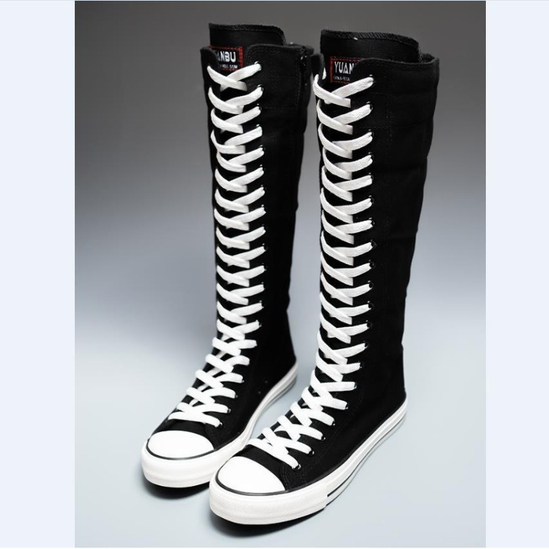 2025 New High Top Canvas Shoes - огляд і ціна Knee High Boots Women