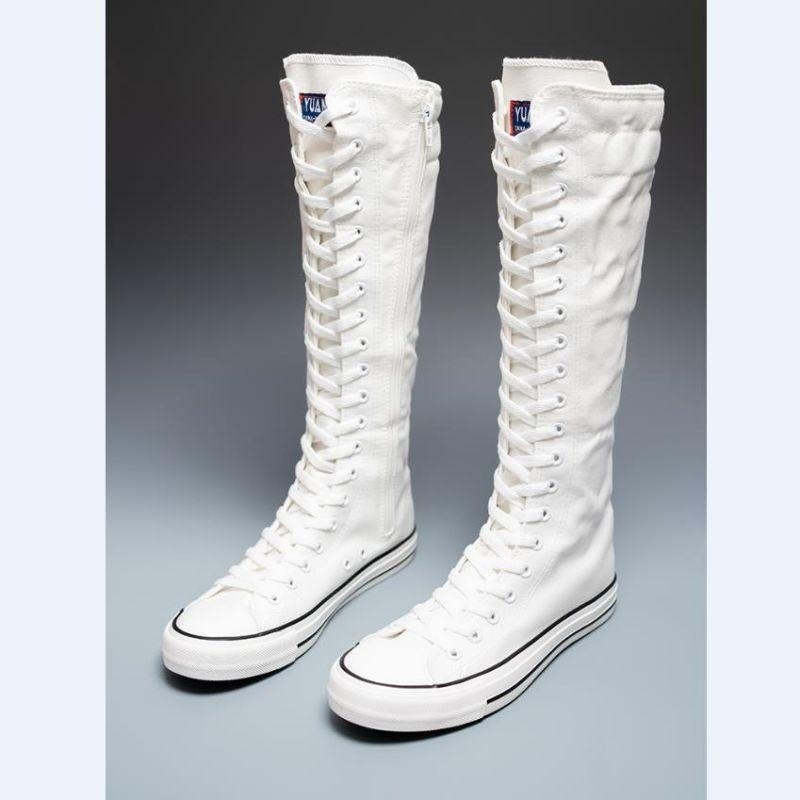 2025 New High Top Canvas Shoes - огляд і ціна Knee High Boots Women