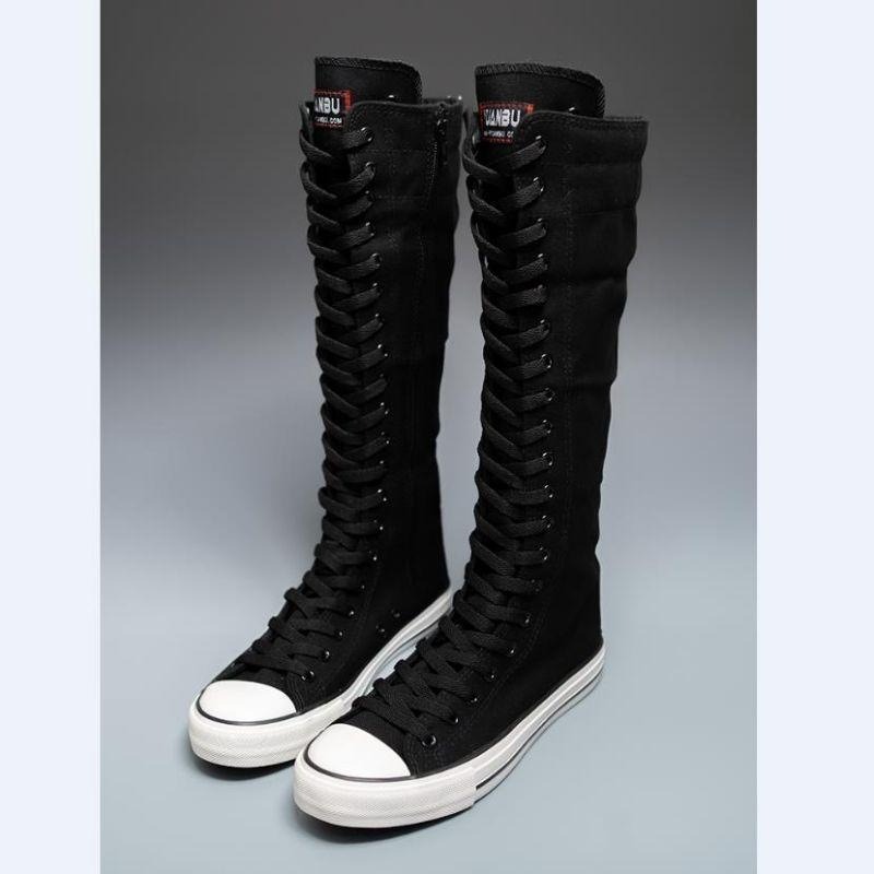 2025 New High Top Canvas Shoes - огляд і ціна Knee High Boots Women