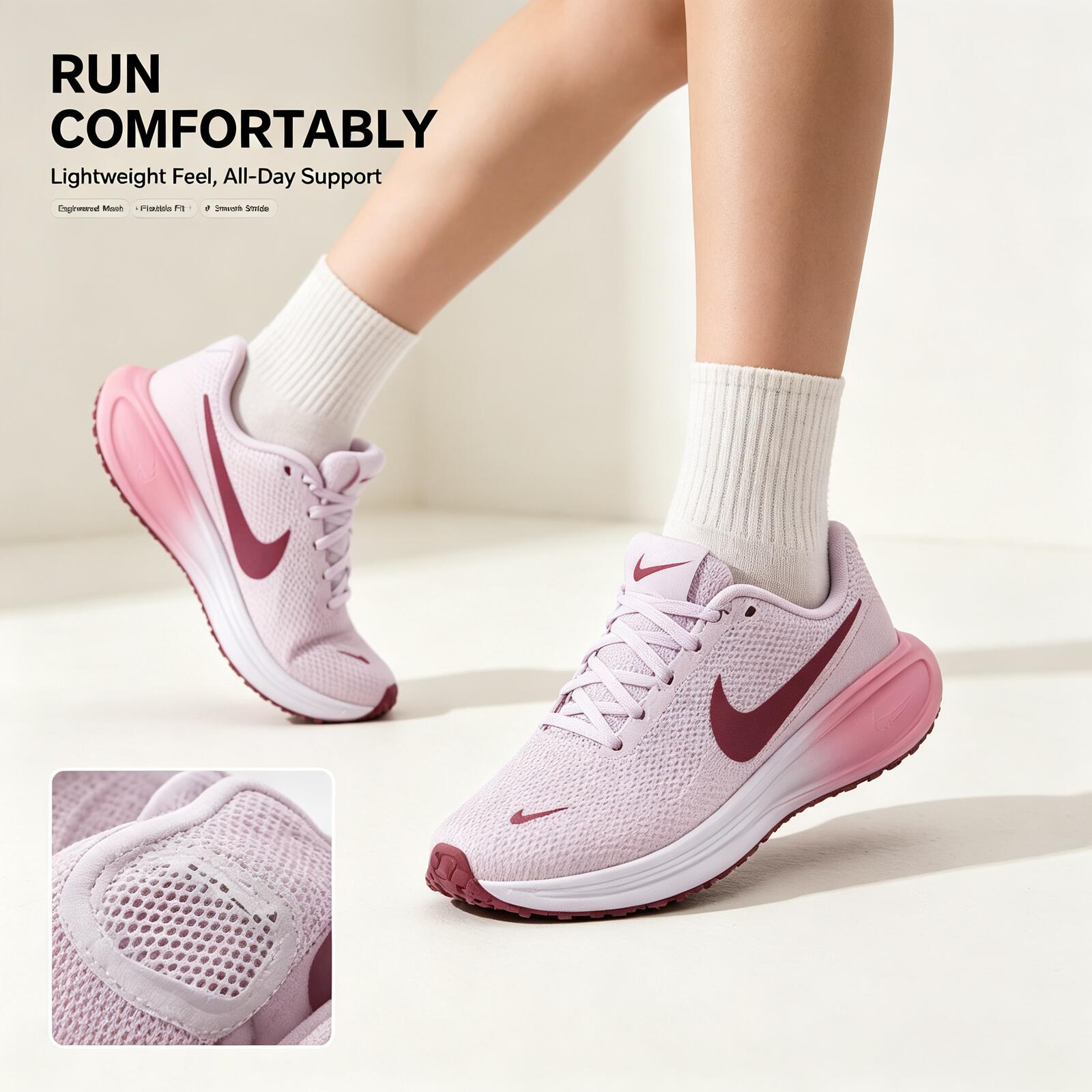 Nike Women Pink Running Shoes  - огляд і ціна Women Shoes Running Nike