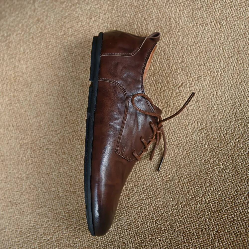 Women's cow leather lace-up fl - огляд і ціна Oxford Lace Up Women