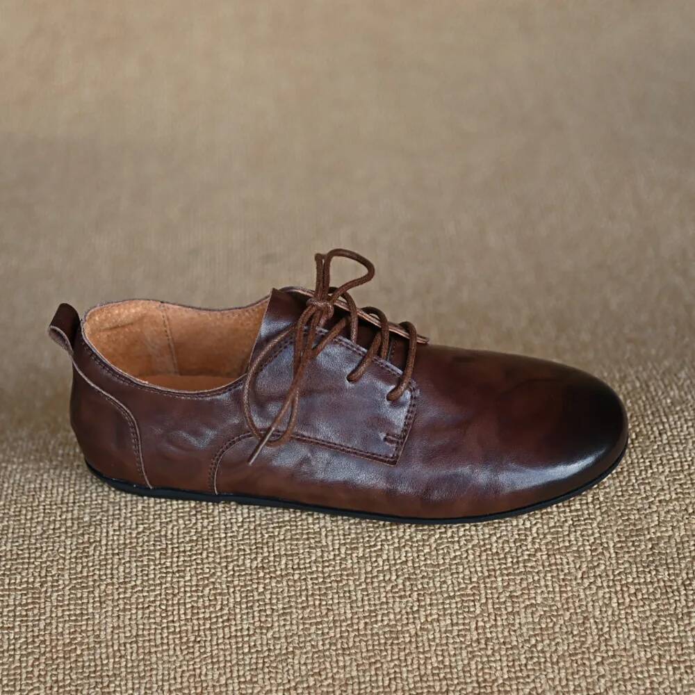 Women's cow leather lace-up fl - огляд і ціна Oxford Lace Up Women