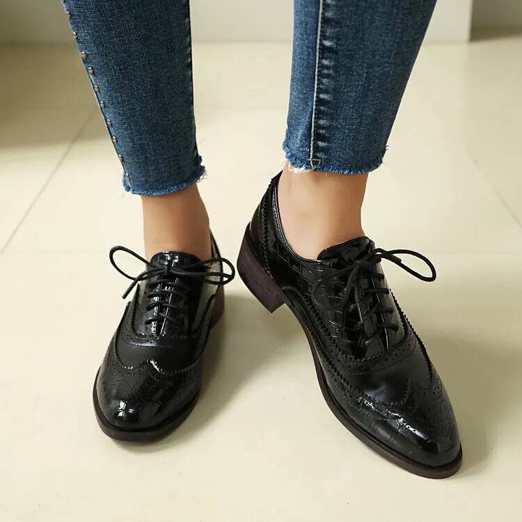 Lace Up Low Heels Women's Sing - огляд і ціна Oxford Lace Up Women