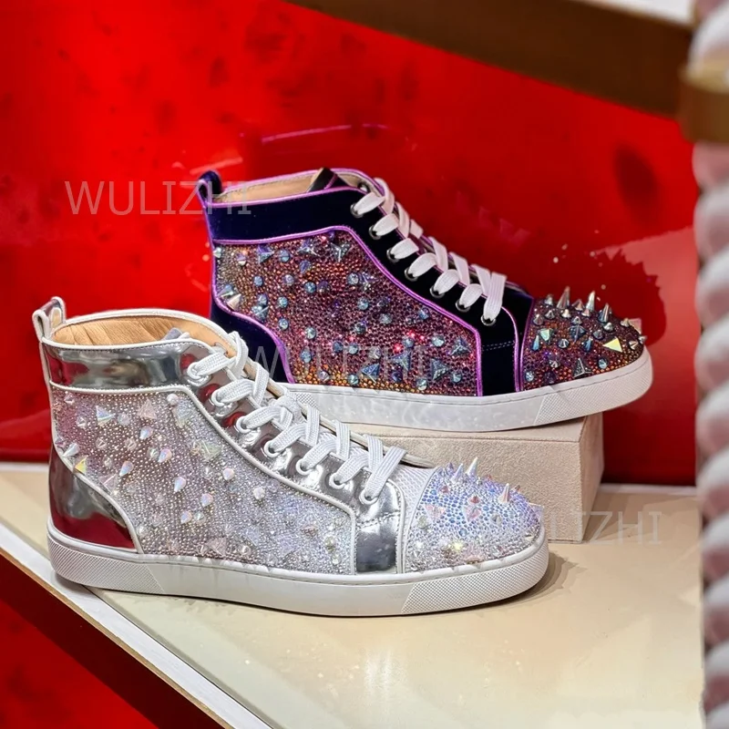 Dark Purple Crystal Rivet Men  - огляд і ціна Women Shoes Tennis