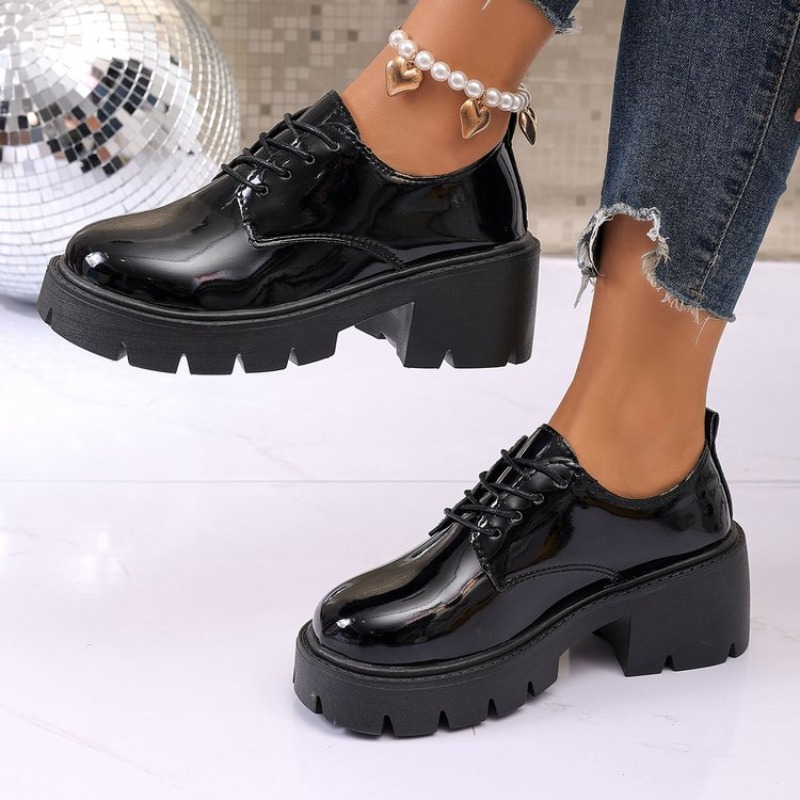 2026 New  Women Spring  Black  - огляд і ціна Oxford Lace Up Women