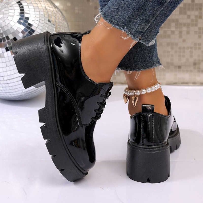 2026 New  Women Spring  Black  - огляд і ціна Oxford Lace Up Women