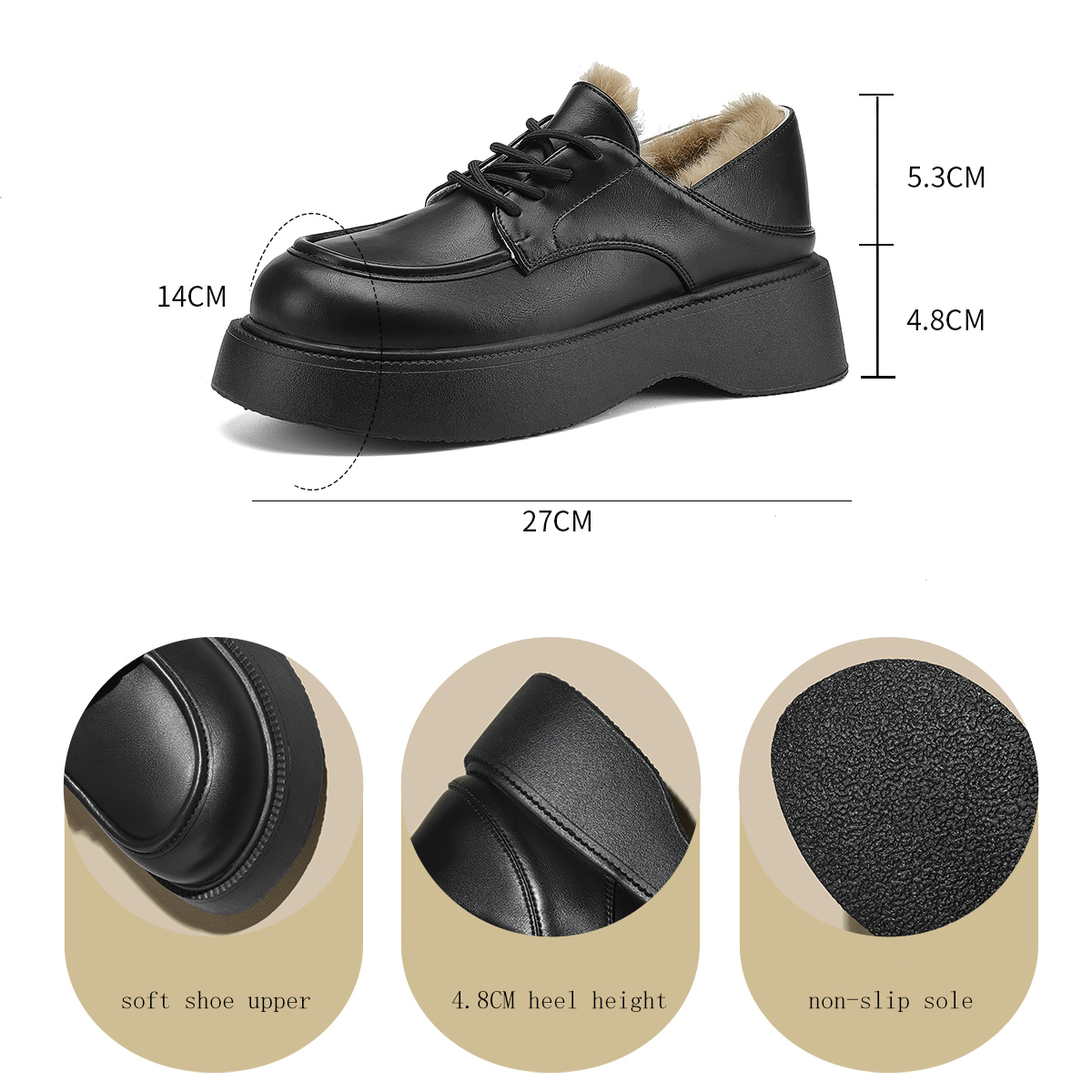 FOXER Winter New Women Platfor - огляд і ціна Oxford Lace Up Women