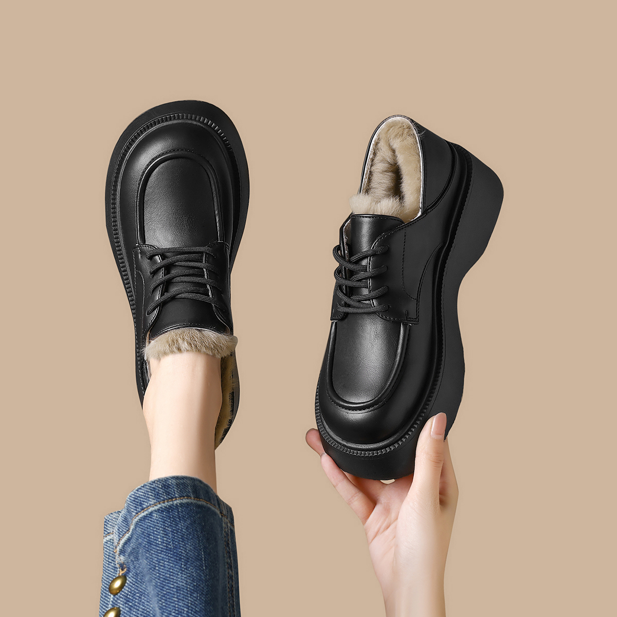 FOXER Winter New Women Platfor - огляд і ціна Oxford Lace Up Women
