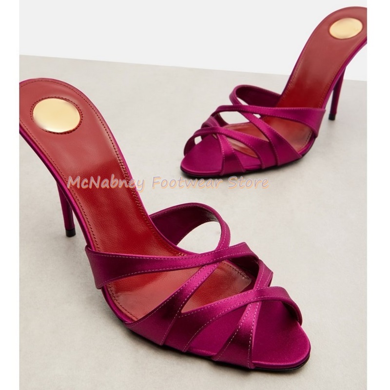 Pointed Stilettos Satin Fabric - огляд і ціна Women'S Shoes Clogs